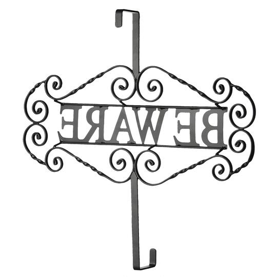 16" Halloween Beware Wreath Hanger